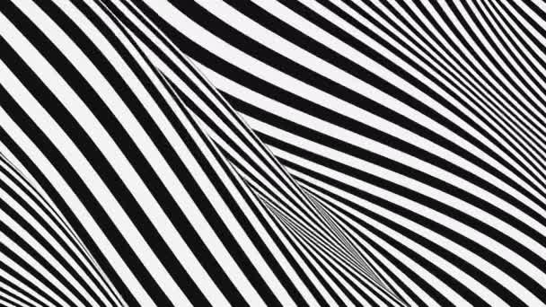 カラフルな波ベンド ループ アニメーション。未来の幾何学的な斜めの線のパターンのモーション背景。3 d レンダリング。4 k Uhd — ストック動画