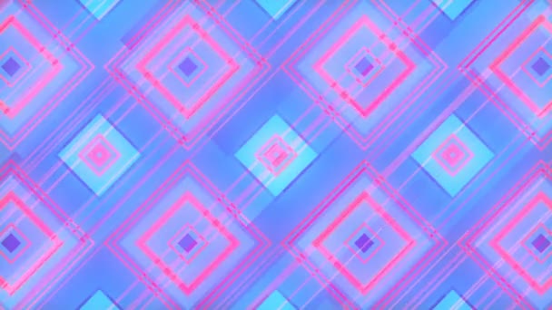 Representación abstracta en 3D de formas geométricas de colores. Animación de bucle generada por computadora. Patrón de movimiento geométrico. 4k UHD — Vídeos de Stock