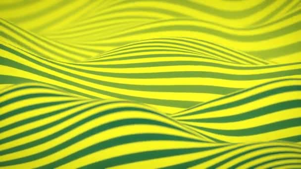 Барвиста анімація хвильової петлі. Футуристичні геометричні горизонтальні лінії візерунки руху фону. 3D візуалізація. 4k UHD — стокове відео