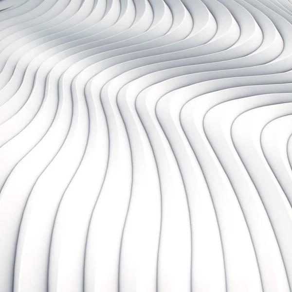 Wave band witte abstracte ondergrond. 3D-rendering — Stockfoto