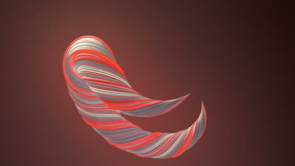 彩色扭曲形状运动图形背景 计算机生成的抽象几何 渲染循环动画 超高清分辨率 — 图库视频影像