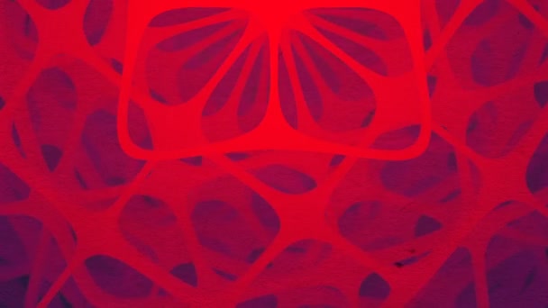 모양의 회전의 컴퓨터는 빨간색 형태로 애니메이션을 기하학적 패턴의 현대적인 디자인 — 비디오