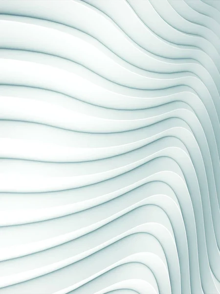 Wave band vit abstrakt bakgrund yta. 3D-rendering — Stockfoto