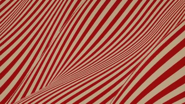 Animation colorée de boucle de courbure d'onde. Futuriste lignes géométriques diagonales motifs fond de mouvement. Rendement 3D. 4k UHD 