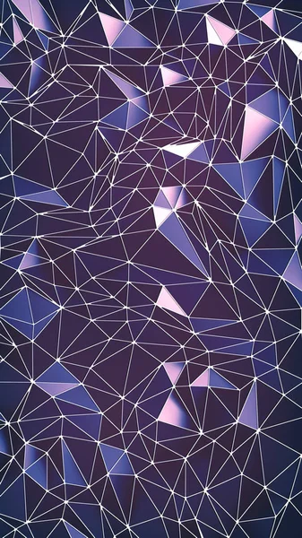 Geometric low poly graphic repeat. Pattern made out of triangular facets. 3d rendering — Stock Photo, Image