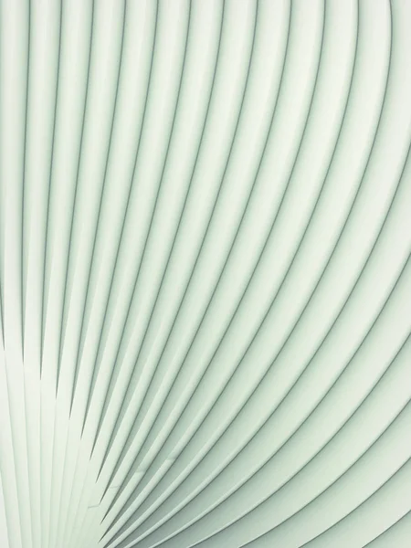 Fantasia futuristica a strisce bianche circondata da nebbia leggera. Forma geometrica generata dal computer. Illustrazione rendering 3d — Foto Stock