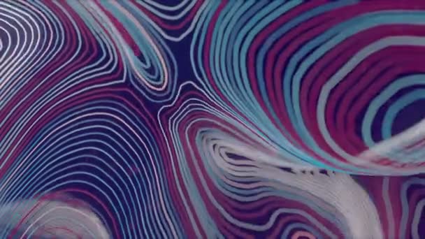 Fond Abstrait Coloré Avec Des Particules Brillantes Fils Ondulés Déformés — Video