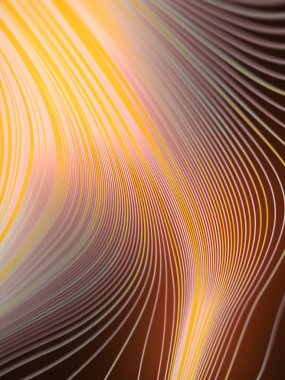 Dalga bandı geometrik desen. Çeşitli renkli çizgilerden oluşan modern tarz soyutlaması. 3d oluşturma