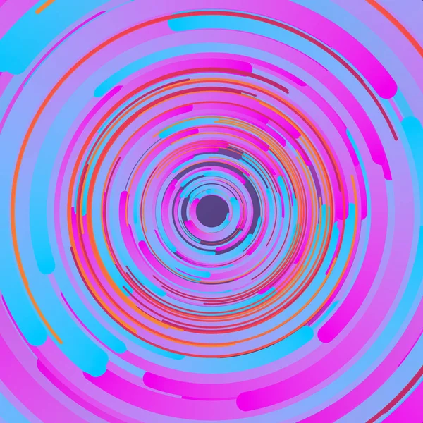 摘要彩色圆圈的三维渲染构图。计算机生成的几何图案 — 图库照片