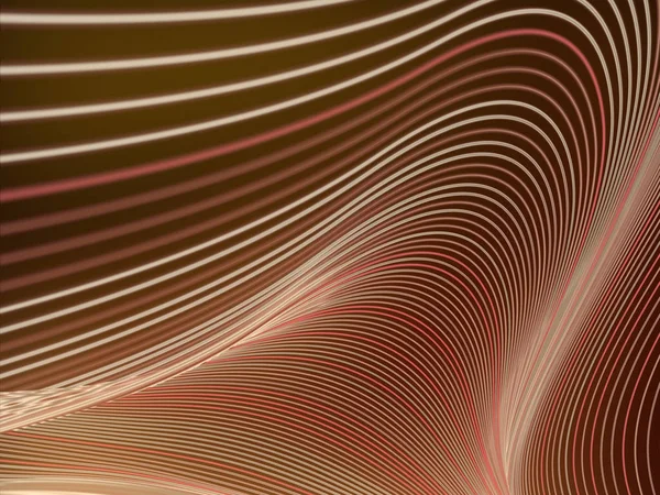 波帯の幾何学模様。様々な色の線で構成された現代的なスタイルの抽象化。3Dレンダリング — ストック写真