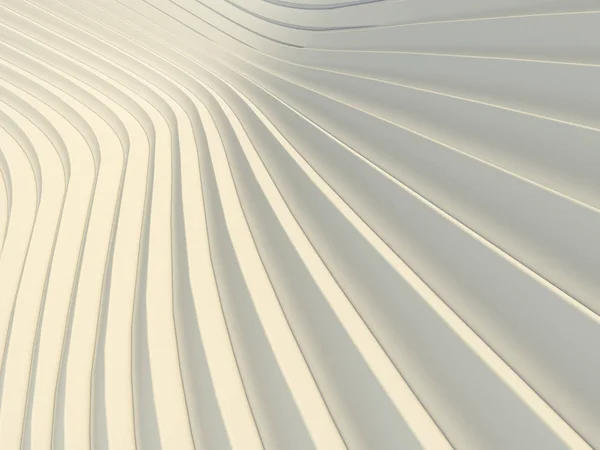 Abstraktní bílé vlny a čáry vzor. Futuristické zázemí. 3D vykreslování — Stock fotografie