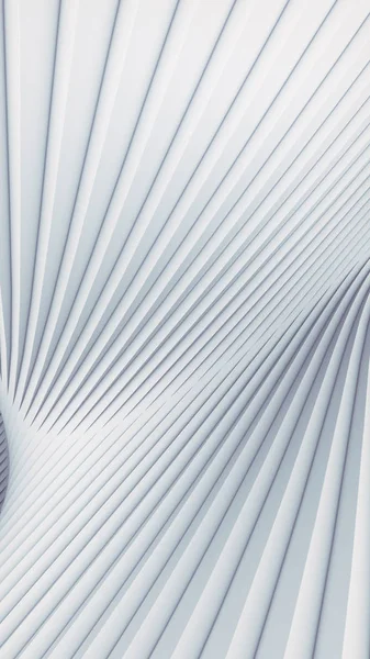 Welle biegen weißen abstrakten Hintergrund Oberfläche. Digitale Illustration. 3D-Darstellung — Stockfoto