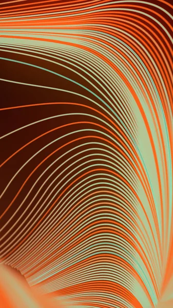 Modèle géométrique de bande d'onde. Composition de différentes lignes colorées. Rendu 3d — Photo
