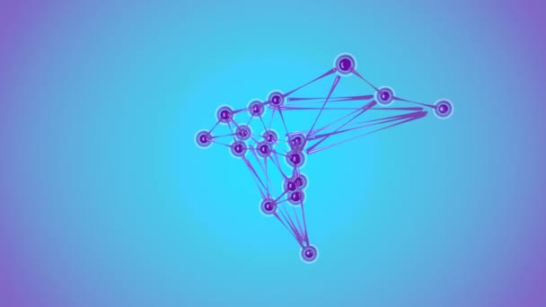 分子構造の未来的なアニメーション あなたのバナー テキストのための科学的なアニメーション 分子は原子化学元素から成り立っています 青い色の抽象的なSc Fiの概念 レンダリング ループ アニメーション — ストック動画