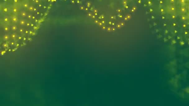 Las partículas led fluyen sobre el fondo de luz. Animación abstracta ondulada. 3d renderizado 4K — Vídeo de stock