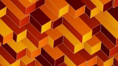 Modern düz geometrik soyut desen. Kusursuz döngü animasyonu. 3d Hazırlama Hd