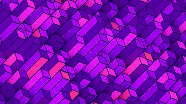 Moderne vlakke diagonale lay-out, geometrisch patroon. 3d renderen lus animatie. 4K UHD — Stockvideo