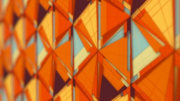 Abstract mechanical movement of colored geometric shapes 3d loop animation HD — Stock Video