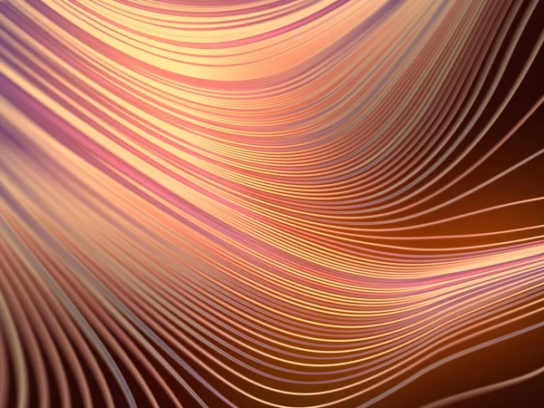 Patrón geométrico de banda de onda. Abstracción de estilo moderno con composición hecha de varias líneas de colores. renderizado 3d —  Fotos de Stock