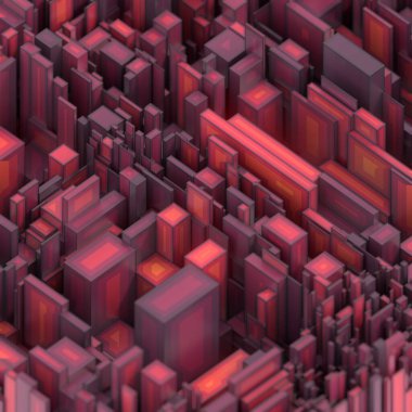 Soyut çoklu renkli şablon arkaplanı. 3D renging modern geometrik arkaplan, grafik tasarım. Üç boyutlu geometri şekli dijital illüstrasyon