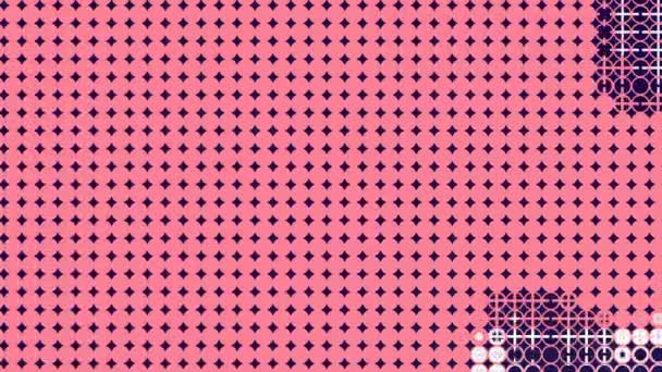 ピンク色のハーフトーン背景テンプレートループアニメーション3DレンダリングHD解像度 — ストック動画