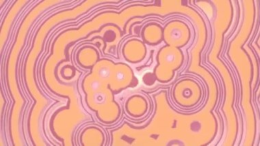 Çok renkli dairelerin düz deseni. 3d canlandırma döngüsü HD