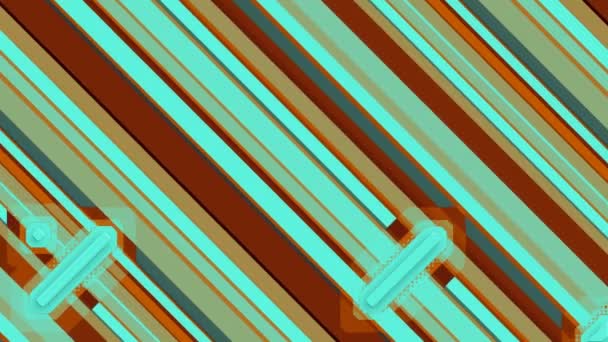 Movimiento mecánico en estilo abstracto multicolor fondo 3d render 4K UHD — Vídeos de Stock