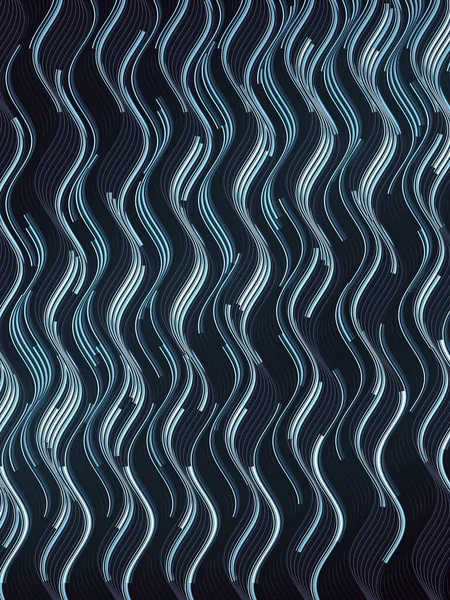 Silberne Wellenlinien Modernem Stil Auf Dunklem Kunststoffhintergrund Abstraktes Vertikales Wellenbandmuster — Stockfoto