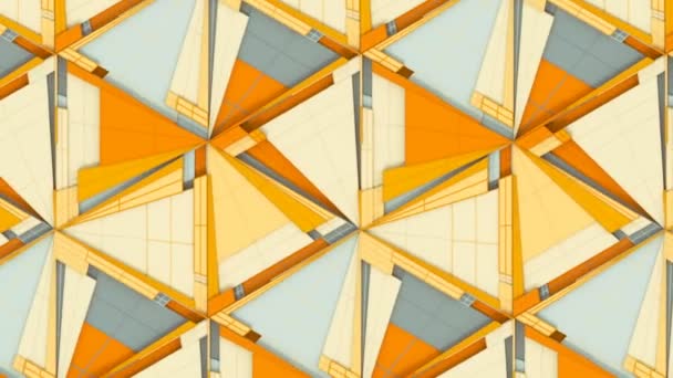 Minimalistisch sjabloon met kleurrijke geometrische vormen 3d render loop animatie HD — Stockvideo