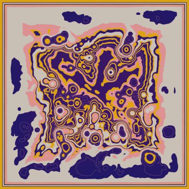 Soyut renkli fraktal desen. Dekoratif dijital sanat. Grafik tasarım sanatsal arka plan. Fütürist bir kavram. 3B görüntüleme.