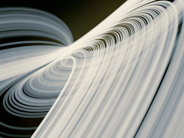 Hypnoottinen Aaltoileva Valkoisia Viivoja Tumma Tausta Abstrakti Futuristinen Digitaalitaide Tietokone — kuvapankkivalokuva