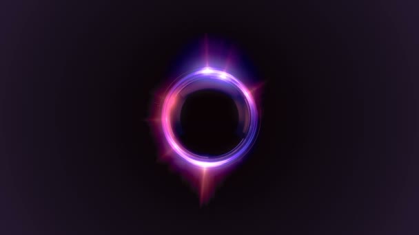 Girando anel brilhante abstrato animação loop de fundo. 3D renderizar 4K UHD — Vídeo de Stock