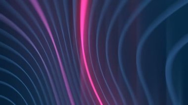 Hareket parıldayan elementlere sahip deforme dalgalı kablolar 3d görüntüleme döngüsü canlandırması HD