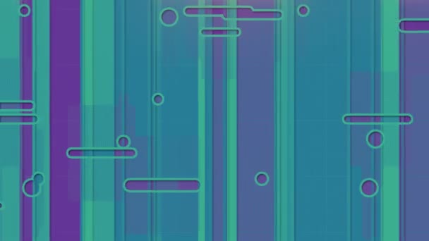 Geometryczne kształty przecinają wzór kolorowych linii. Animacja 3d renderowania pętli — Wideo stockowe