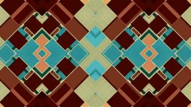 Disko VJ şovu, kaleydoskopik arkaplan. 3 boyutlu döngü animasyonu. 4K, UHD