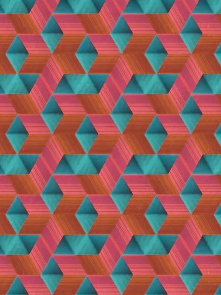 Modèle Kaléidoscopique Avec Des Lignes Géométriques Multicolores Illustration Numérique Rayée — Photo