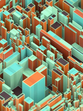 Modern 3D tasarım dijital illüstrasyon tasarımı. Teknoloji geçmişi. Seyahat konsepti. Soyut geometri şekil arkaplanı. Yaratıcı tasarım