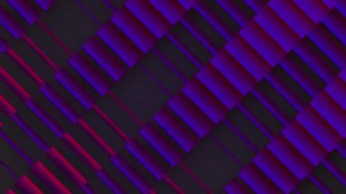 Çapraz hareket eden çizgileri olan soyut geometrik arkaplan. Koyu bir arkaplanda mordan pembeye doğru parlak bir eğim. Minimalist tarzda modern, pürüzsüz, döngüsel bir animasyon. 3d oluşturma