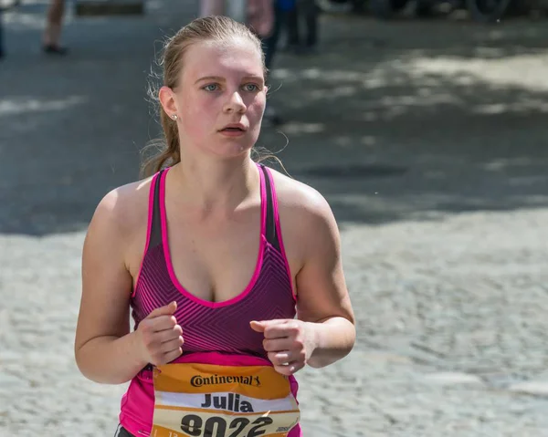 Regensburg Bayern Tyskland Maj 2018 Deltagare Regensburg Marathon 2018 Gamla — Stockfoto