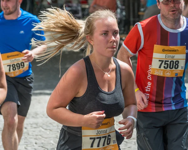 Regensburg Baviera Alemanha Maio 2018 Participante Maratona Regensburg 2018 Antiga — Fotografia de Stock