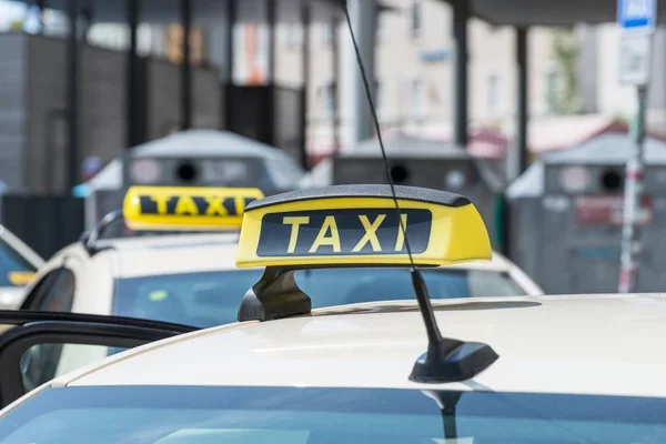 Panneau Taxi Dans Taxi Allemagne — Photo