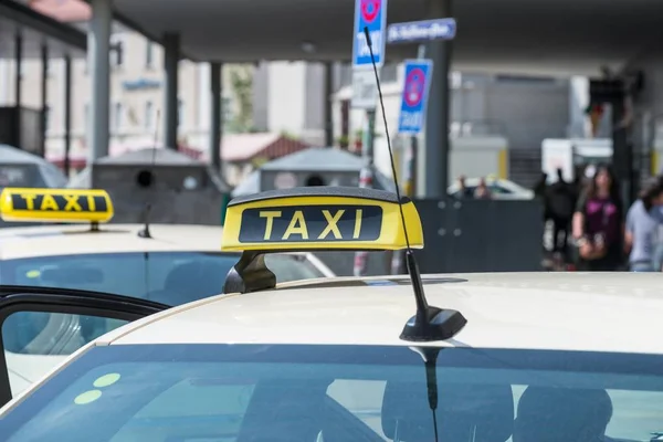 Panneau Taxi Dans Taxi Allemagne — Photo