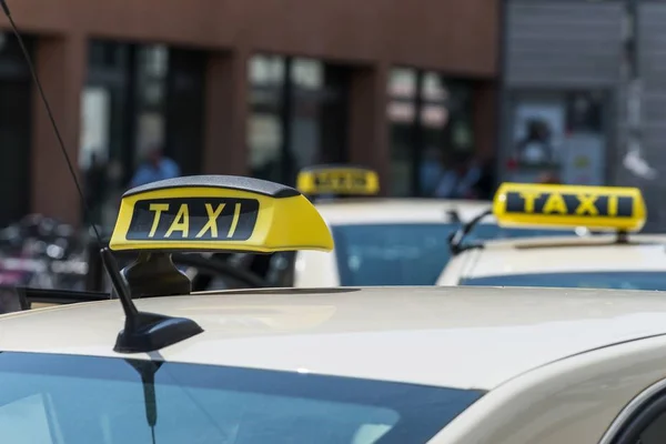 Panneau Taxi Dans Taxi Allemagne — Photo
