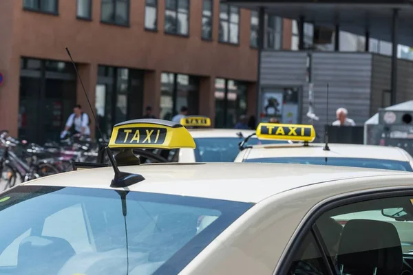 Panneau Taxi Dans Taxi Allemagne — Photo