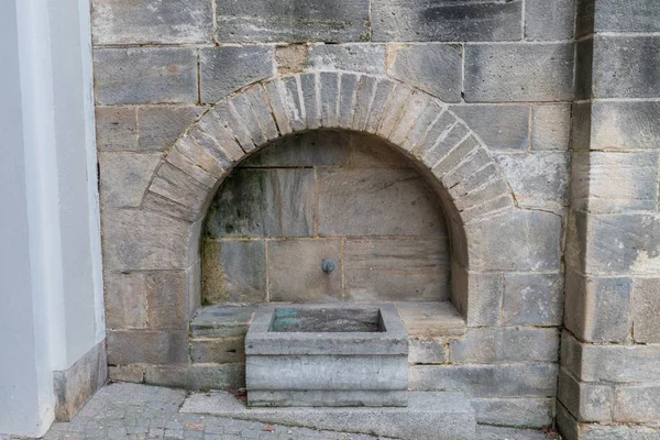 Vecchia Antica Fontana Pietra Germania — Foto Stock