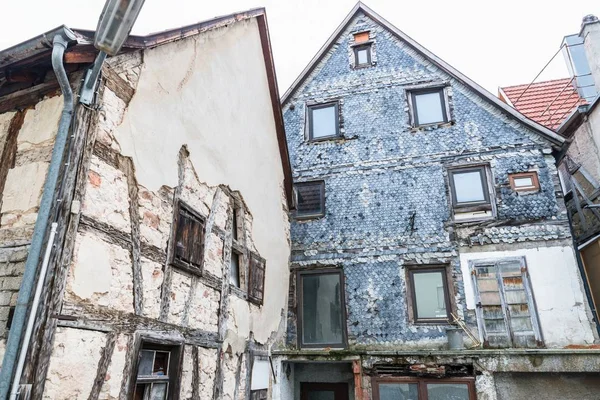 Primer Plano Una Casa Entramado Madera Alemania —  Fotos de Stock