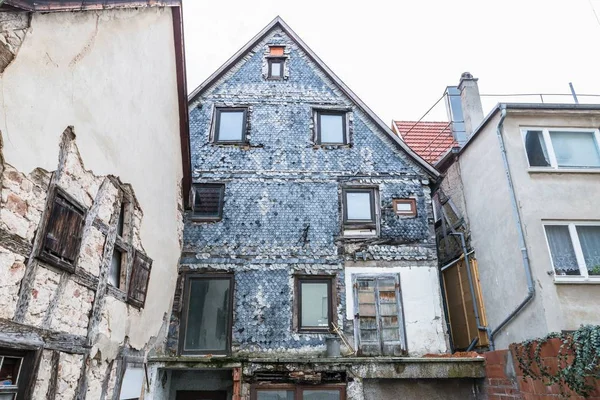 Primer Plano Una Casa Entramado Madera Alemania —  Fotos de Stock