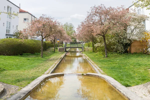 Waterpark Water Gebied Een Modern Residentieel Complex Duitsland — Stockfoto