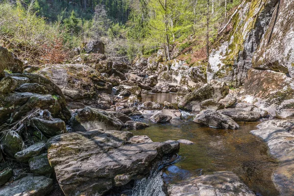 Steinklamm Spiegelau Floresta Baviera Alemanha — Fotografia de Stock