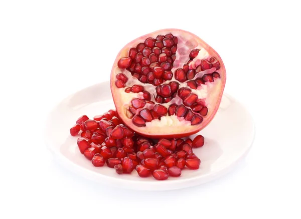 Pomegranate Isolated White Backgroun — Stock Photo, Image